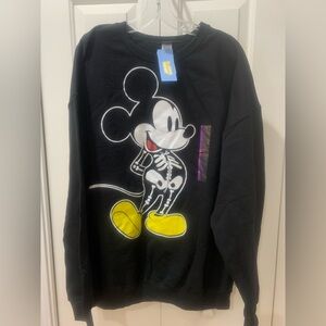 Mickey Mouse skeleton suit sweatshirt size XL